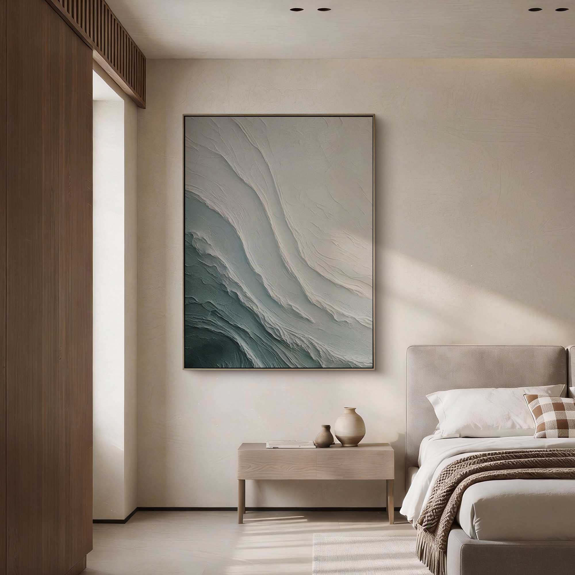 Teal Tides|Plaster & Texture Art #PT410