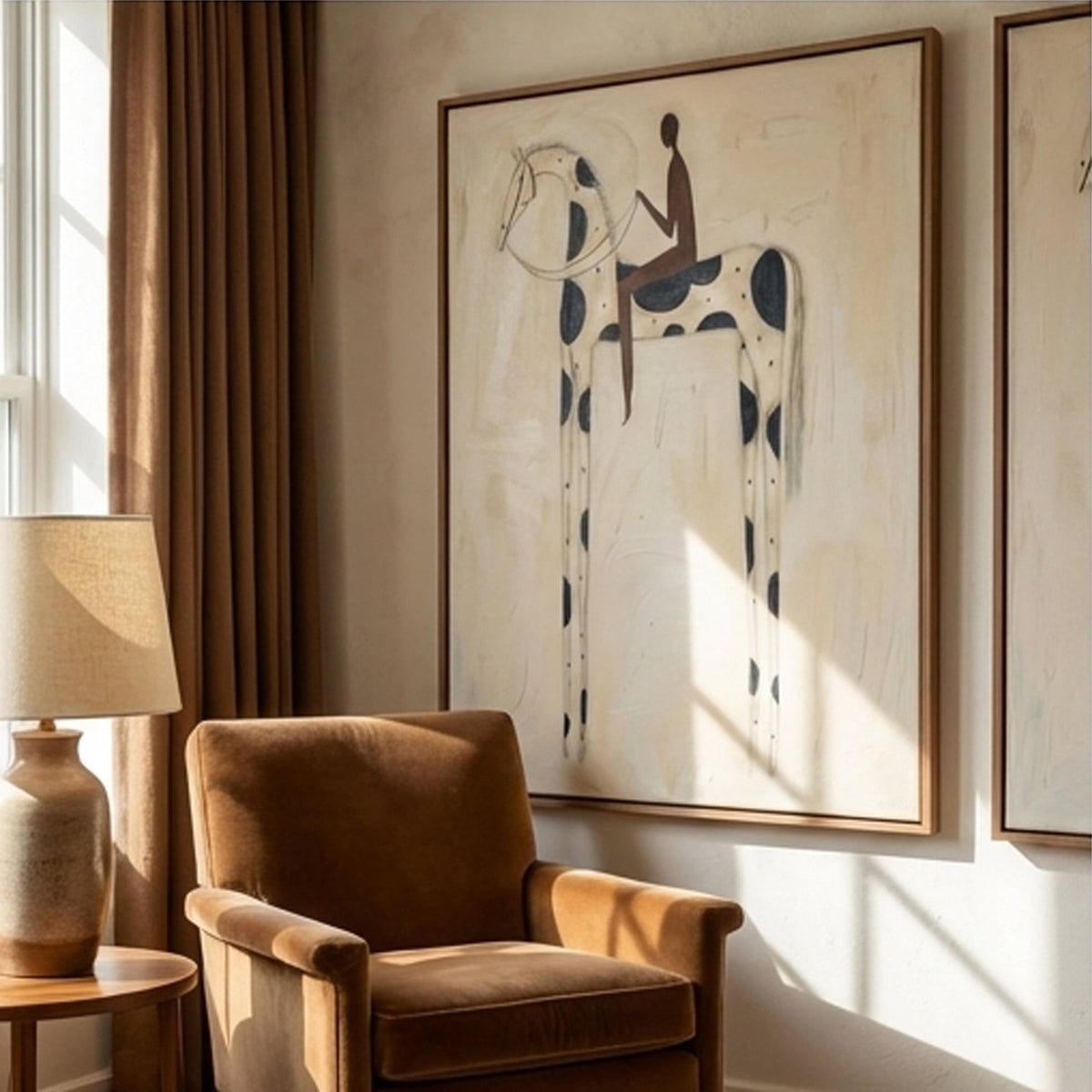 "Twin Nocturnes" - Modern Heavy Impasto Abstract Artwork | Golden Palette Knife Painting | Luxury Two-Panel Vertical Wall Art #PT 2598