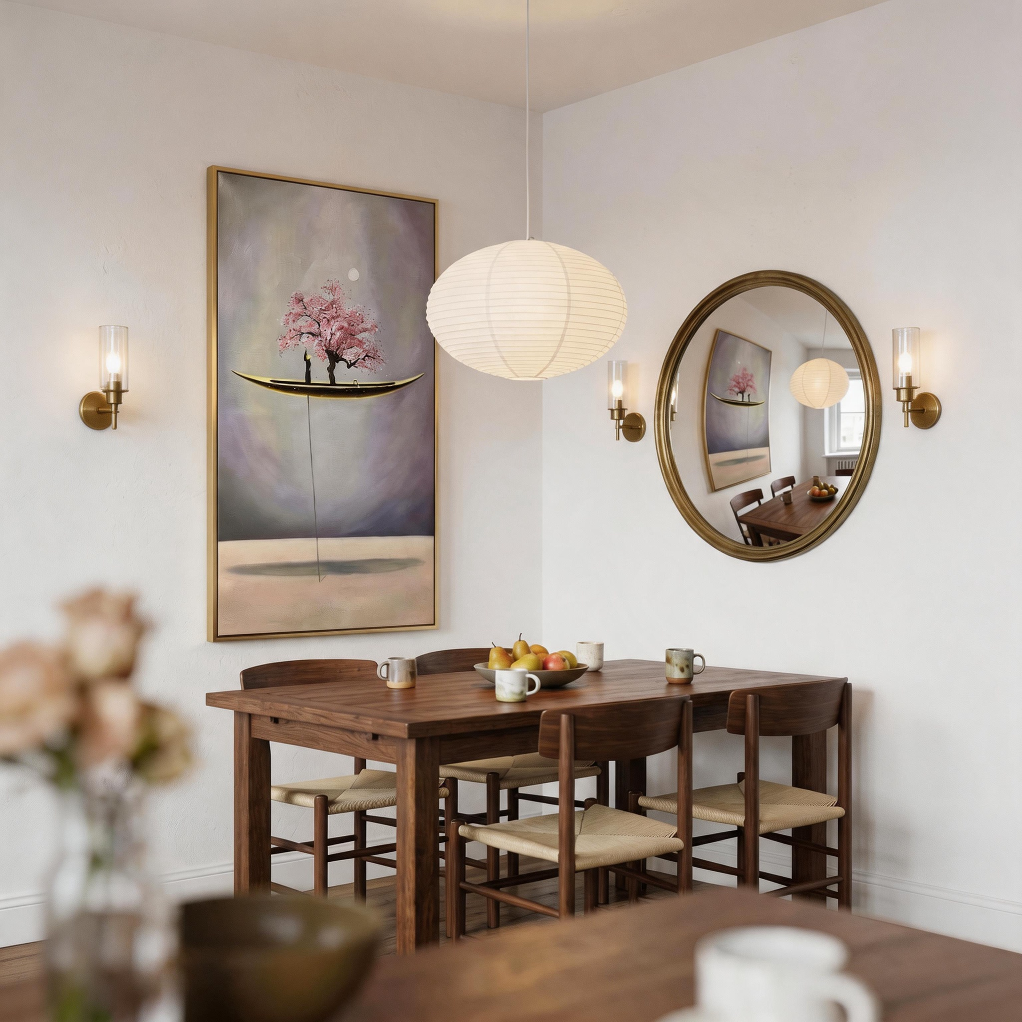 "AERIAL BLOOM" – 3D Sculptural Heavy Impasto Cherry Blossom | Modern Zen Style Healing Surreal Wall Art #AB941