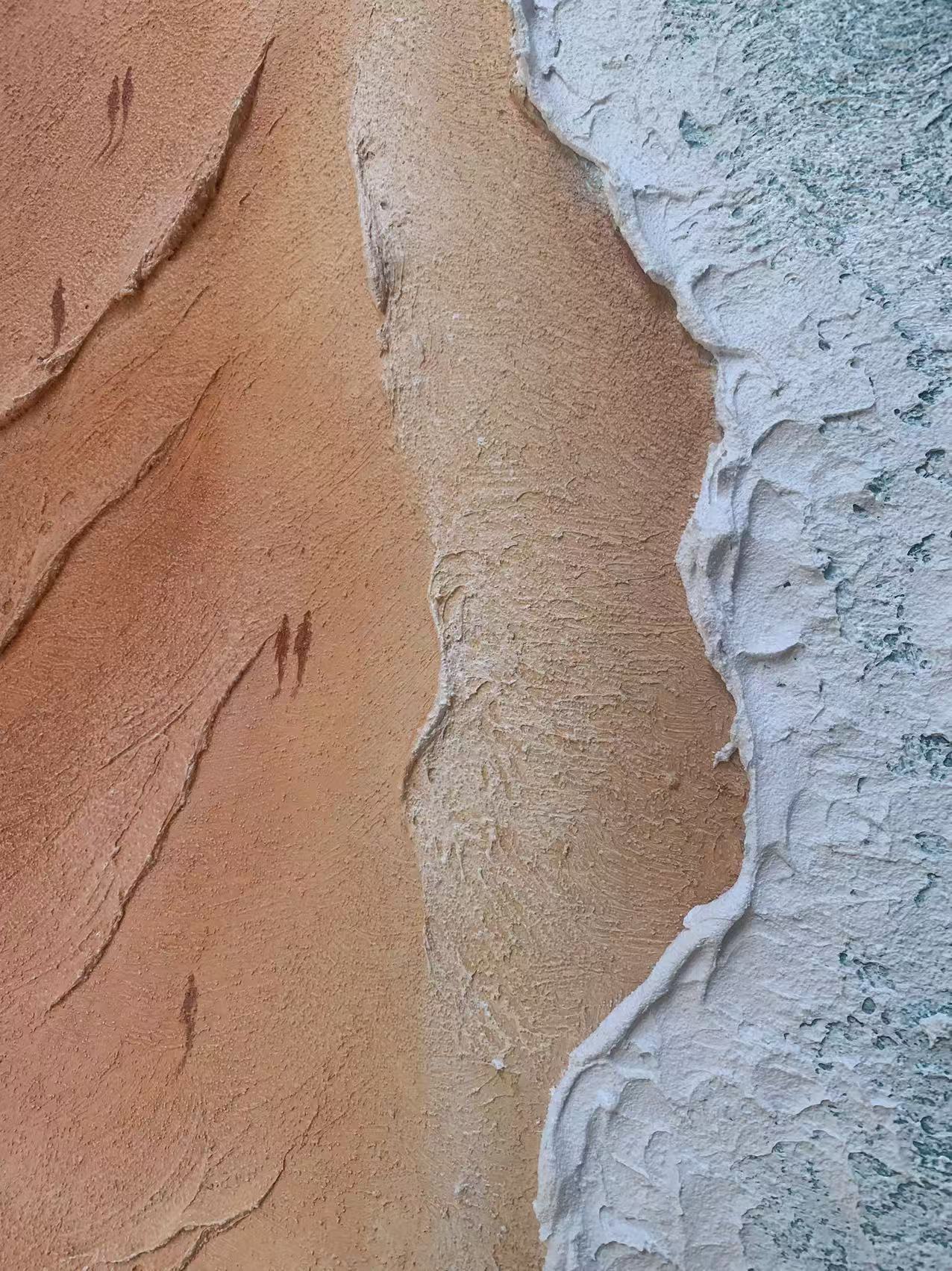 Golden Shoreline|Plaster & Texture Art #PT 127