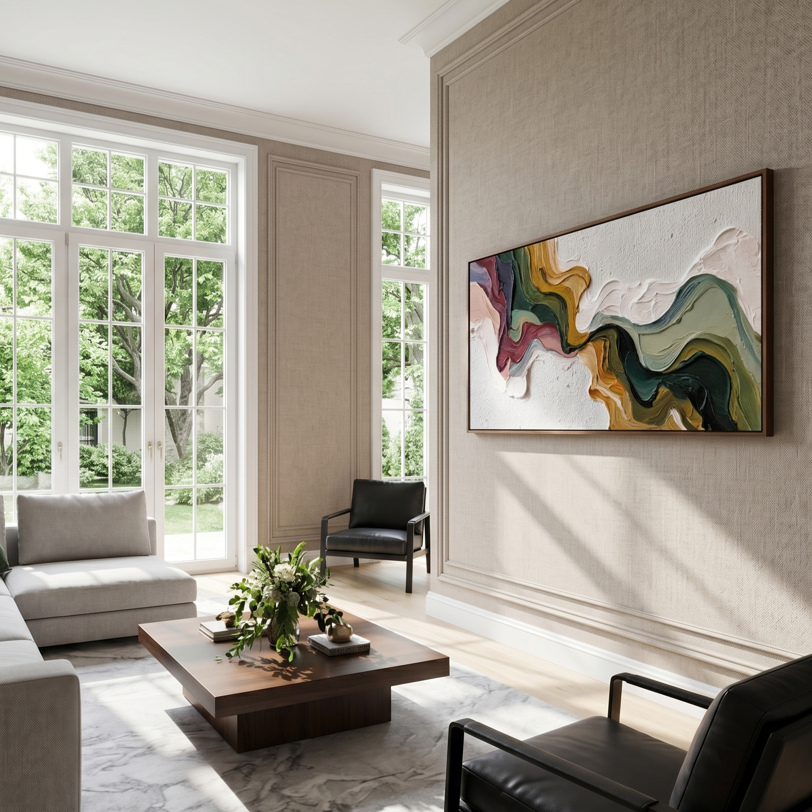"Earth’s Melodic Flow" — 3D Plaster & Texture Art #PT548