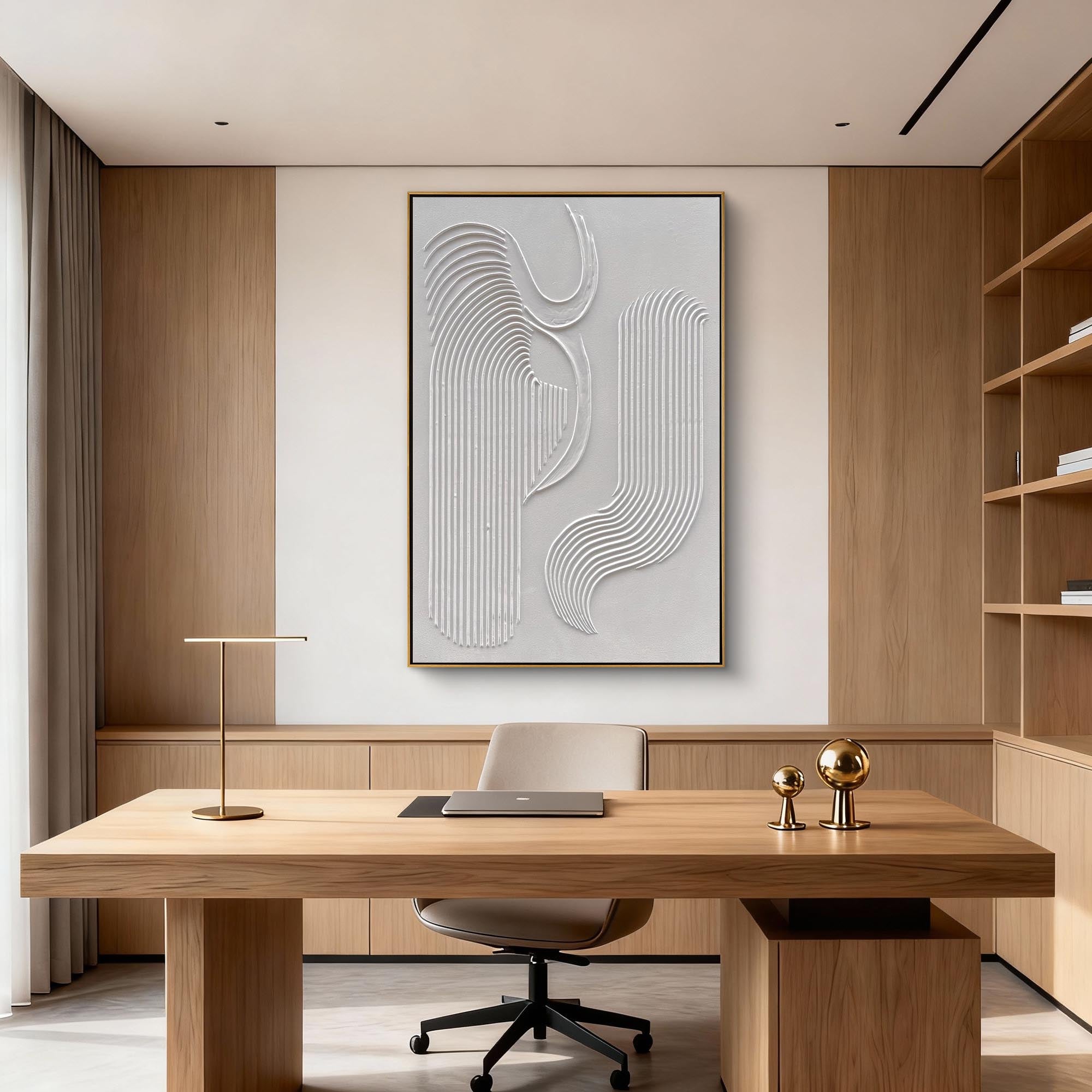 White Textured Abstract|Plaster & Texture Art #PT 079