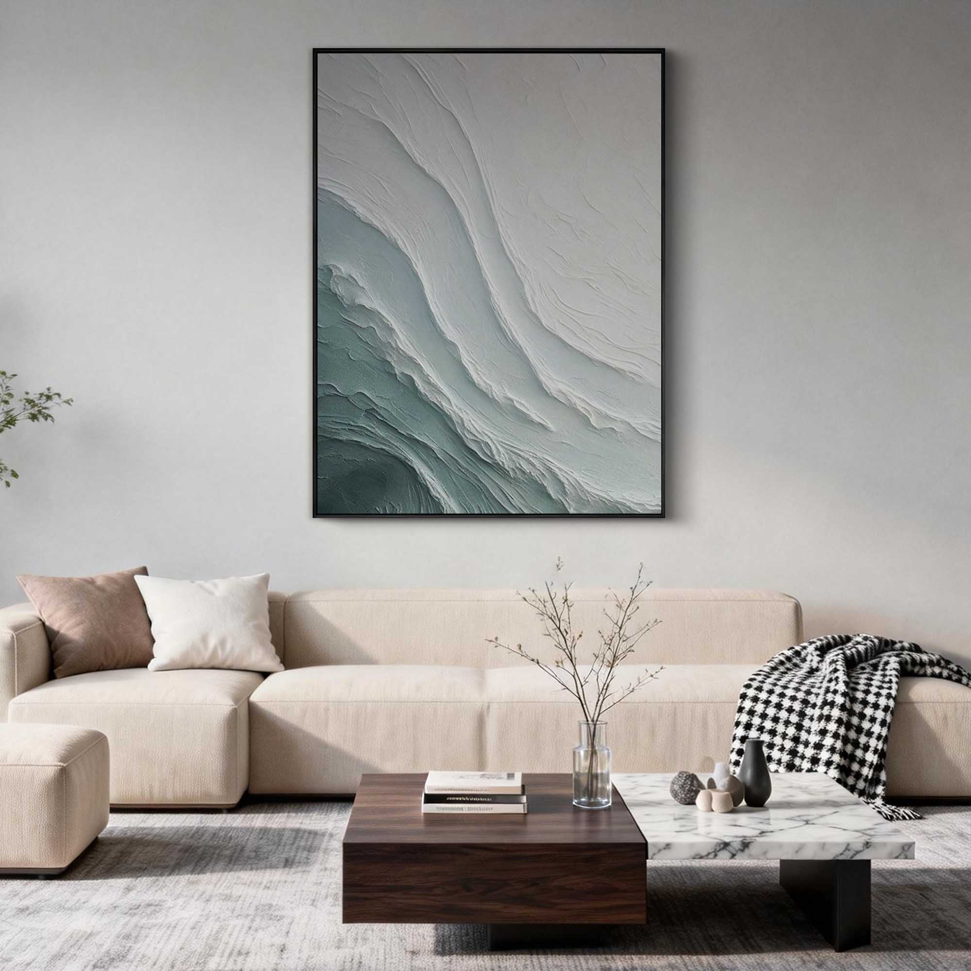 Teal Tides|Plaster & Texture Art #PT410