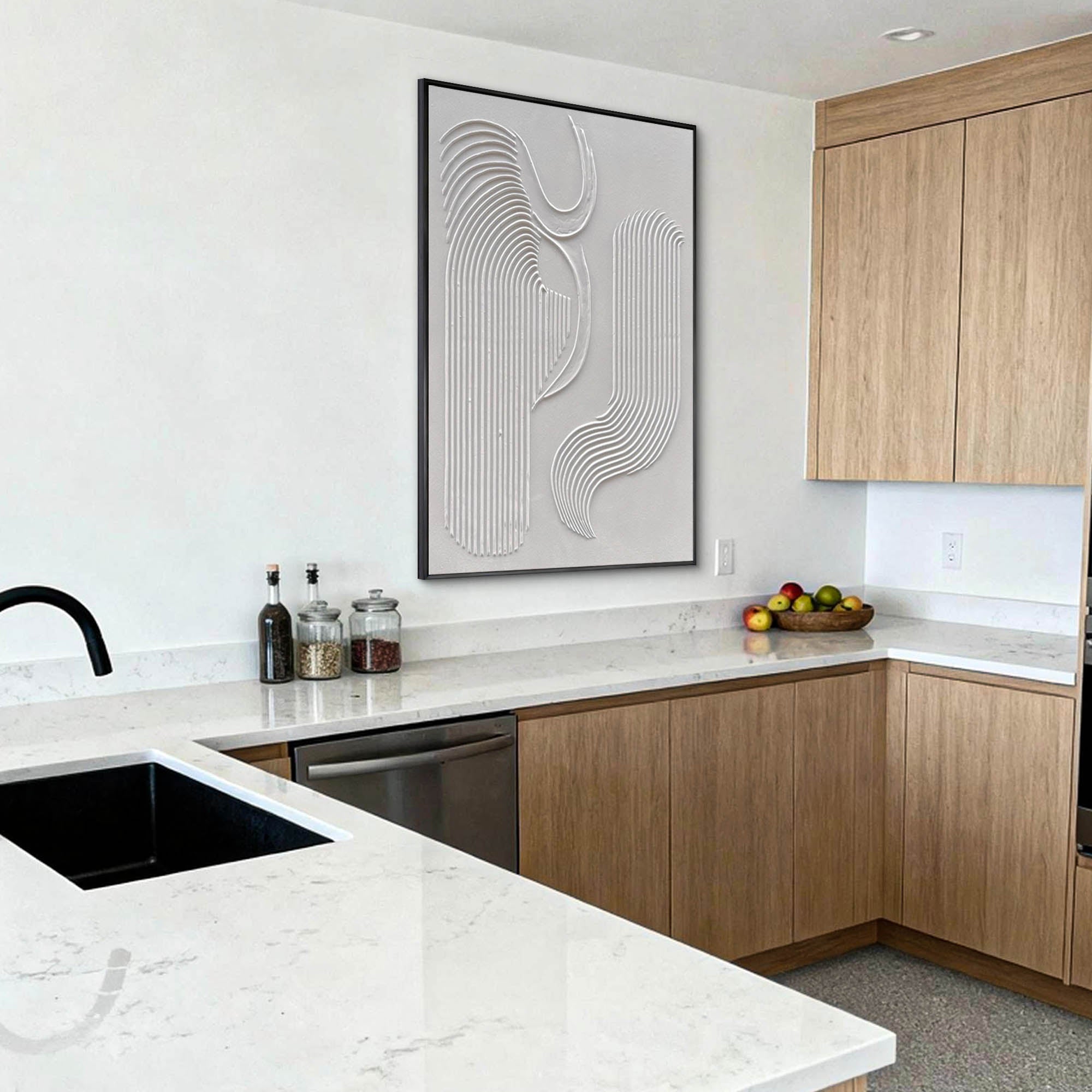White Textured Abstract|Plaster & Texture Art #PT 079