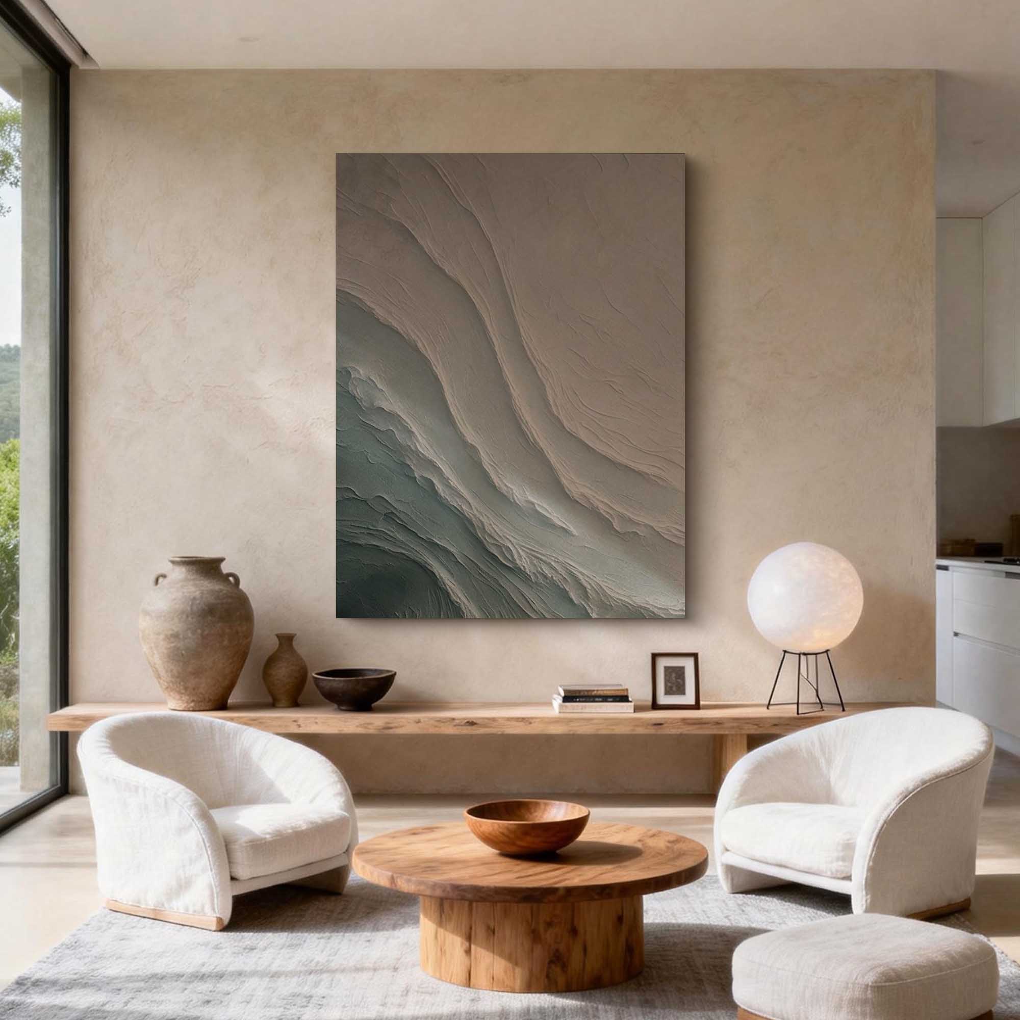 Teal Tides|Plaster & Texture Art #PT410