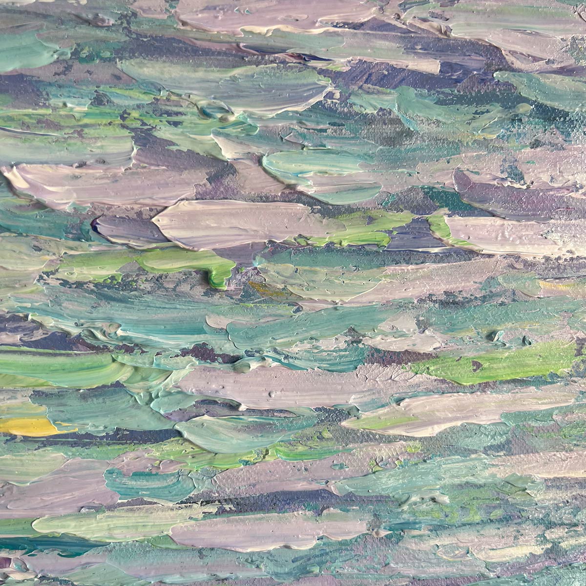 "Golden Ripples" – Impressionist Sunset Seascape Impasto Painting | Modern Healing Style Blue Ocean Wall Art#BE037