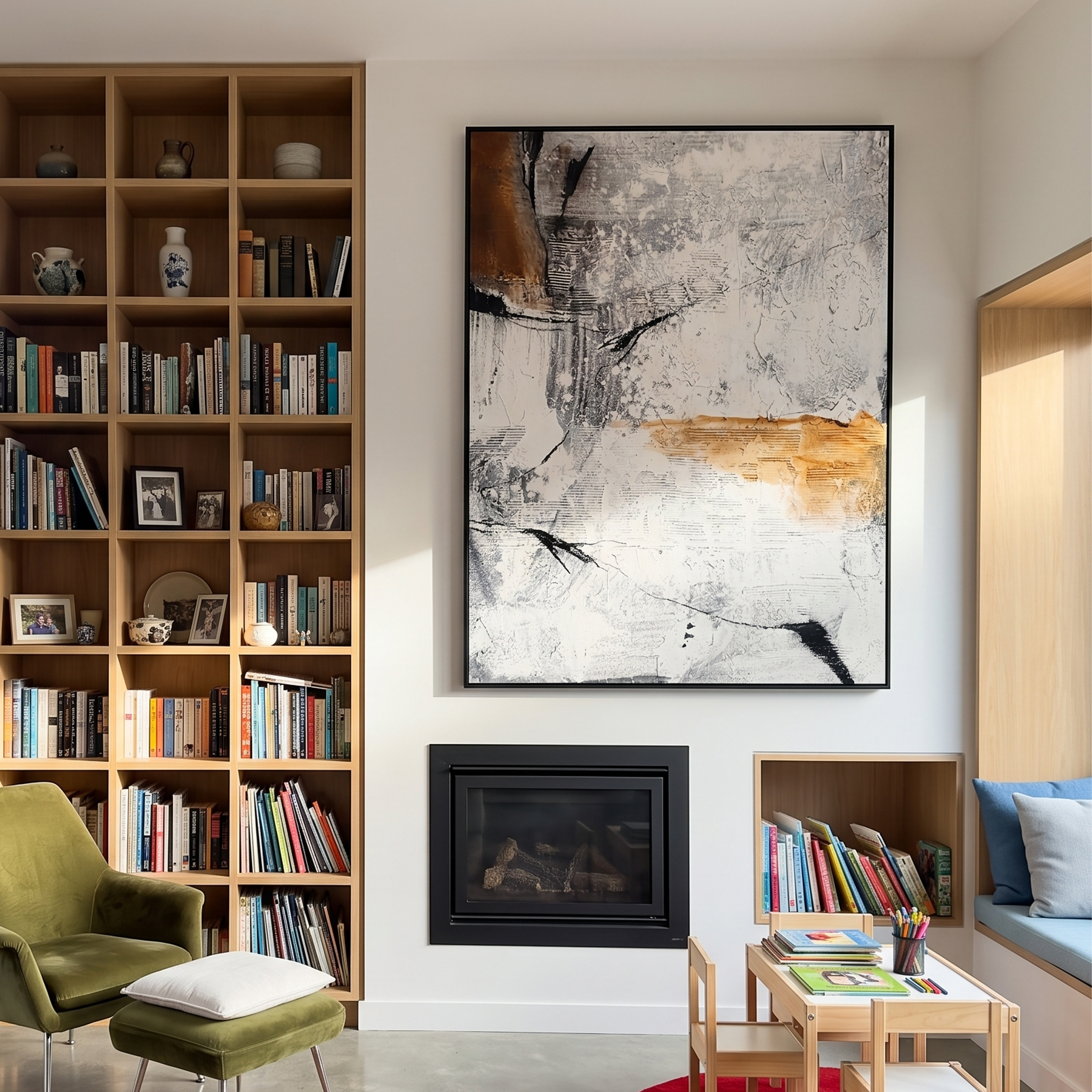 "Cracked Amber Neutral Texture Abstract" – Modern Heavy Impasto Wabi-Sabi Abstract Relief | 3D Ivory Ash & Burnt Bronze Palette Knife Painting | Luxury Vertical Wall Art #PT 574