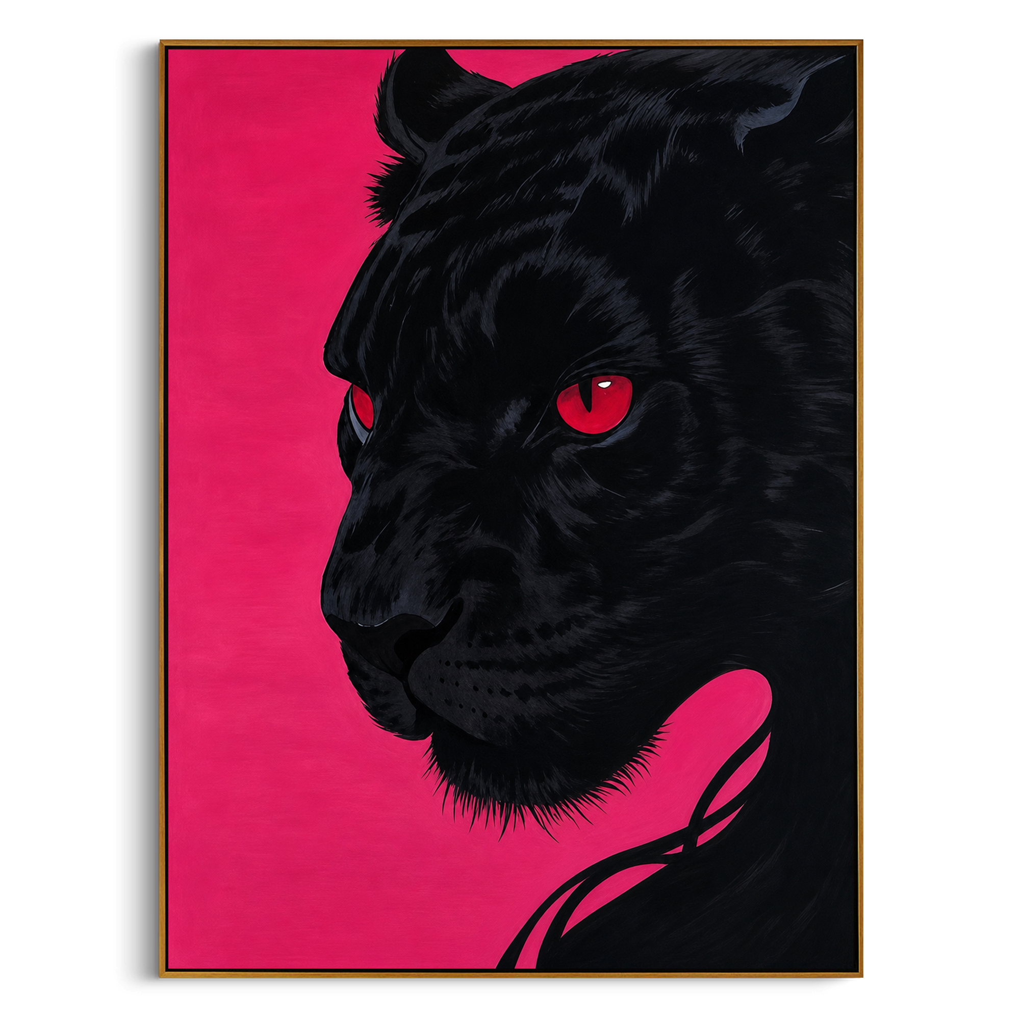 "Shadow Jaguar" – Modern Textured Big Cat Oil Painting | Black, Ivory & Deep Green Vertical Wall Art #PT 588