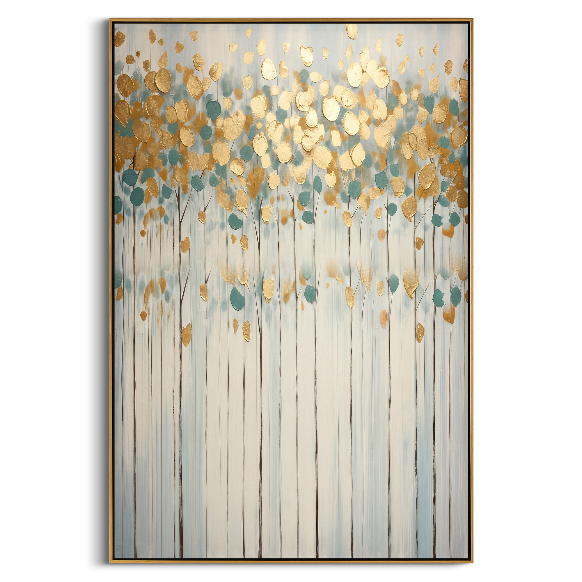 "Black White Blossom Tree Painting" focuses on atmosphere, surface movement, and sculptural heavy impasto craftsmanship rather than a fixed literal storyline. The composition uses this hand-painted vertical canvas presents a monochrome tree with black trunk, white blossom-like foliage, grey shadows, and thick sculpted petals, with visible raised palette-knife texture and handmade surface depth as the visual anchor, while layered palette-knife paint, raised plaster-like texture, and softened