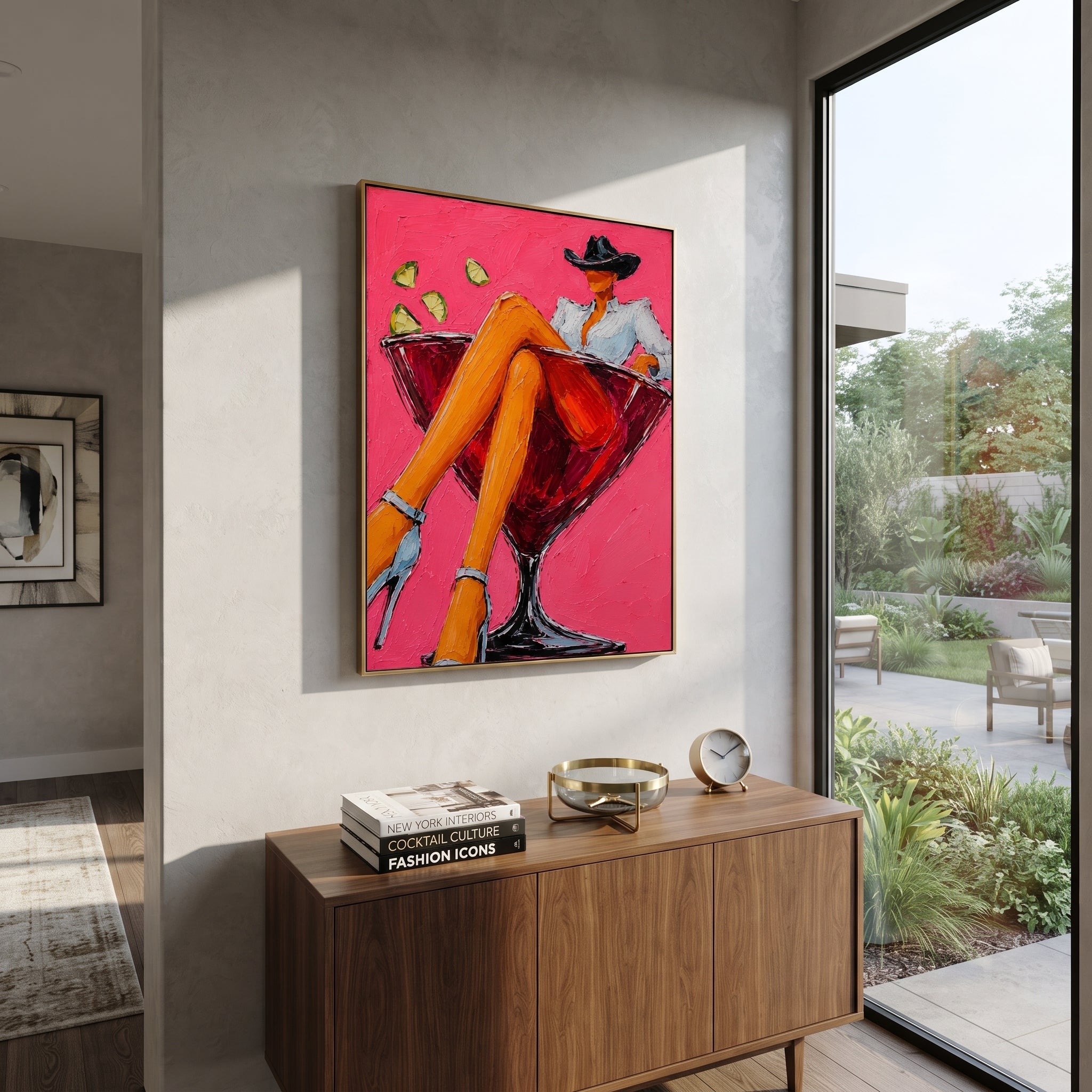 "Rust Face Cowboy Portrait Painting" focuses on atmosphere, surface movement, and sculptural heavy impasto craftsmanship rather than a fixed literal storyline. The composition uses this hand-painted vertical canvas presents a modern faceless cowboy portrait with burnt orange face tones, a sand colored hat, and muted green outerwear on a cream ground as the visual anchor, while layered palette-knife paint, raised plaster-like texture, and softened brush movement create tactile depth across the