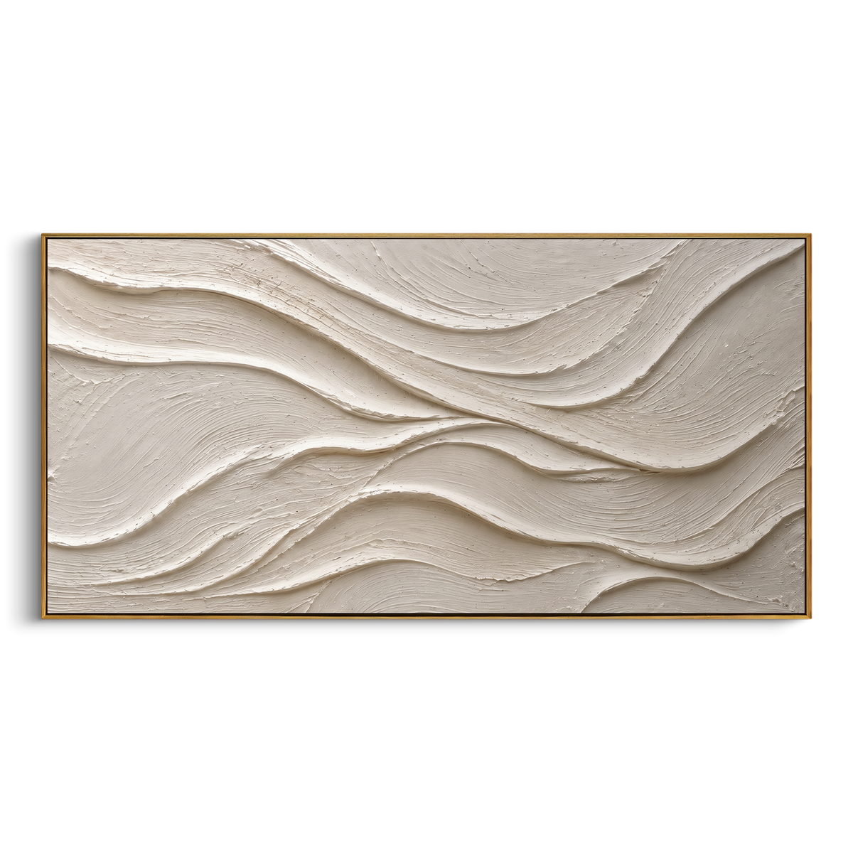 Sage Gold Swirl Relief presents sage and gold ribbons swirling around plum and ivory passages. The composition is built from visible raised bands, ridges, and softened edges rather than a flat printed pattern, so light catches the high and low passages across the canvas. Sage and gold ribbons swirling around plum and ivory passages guide the eye through the work, with stronger contrast held near the central movement and quieter negative space around the edges. The palette balances tactile