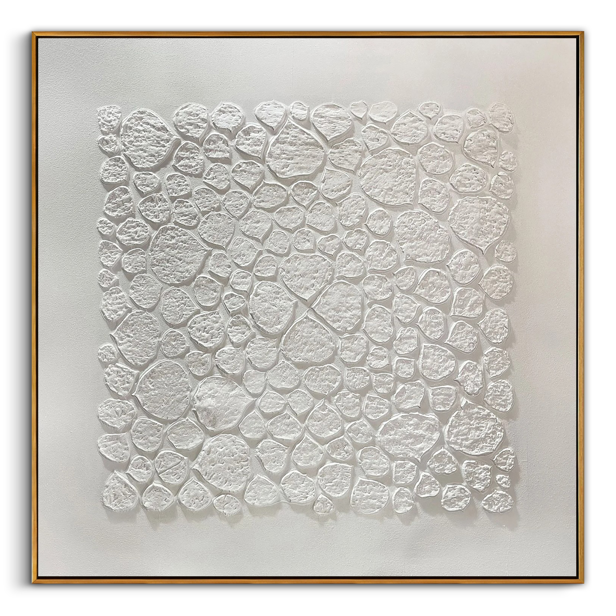 "The Echo of Oneness" – Minimalist White Heavy Impasto | 3D Hand-Sculpted Organic Relief | Luxury Wabi-Sabi Statement Wall Decor #WS 231
