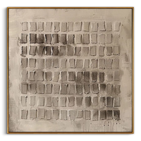 "Chronicle of Fibers" – Modern 3D Heavy Impasto Matrix | Wabi-Sabi Oatmeal Texture Statement Art #WS 235