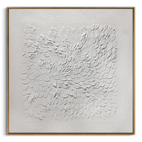 "The Echoing Breath" – Minimalist White Relief Impasto Painting | Hand-Textured 3D Plaster Art for Contemporary Interiors #MI188