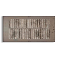 "Earth Rhythms" – Minimalist Industrial Vertical Relief | Modern Japandi 3D Sequence Textured Gallery Art#WS 198