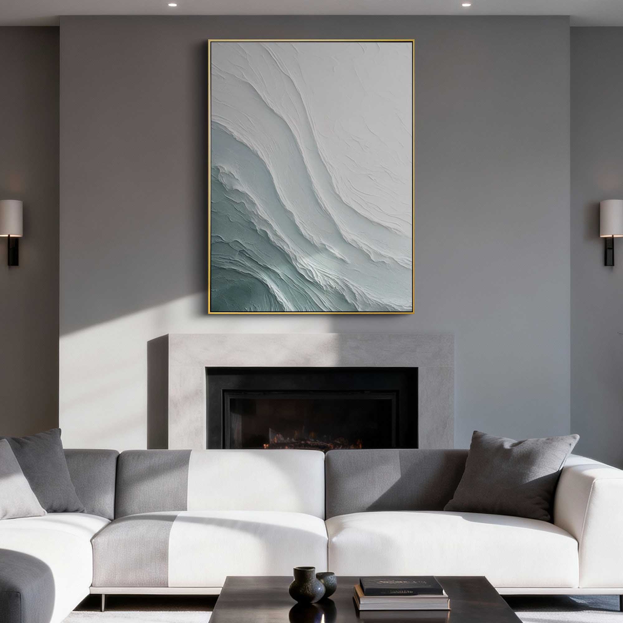 Teal Tides|Plaster & Texture Art #PT410