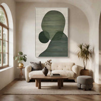 "Sand Quiet Motion" is a 100% hand-painted abstract artwork created with professional oil and acrylic paints on high-quality canvas. Its beige & green palette and visible textured strokes give every piece authentic handmade variation and tactile depth.
