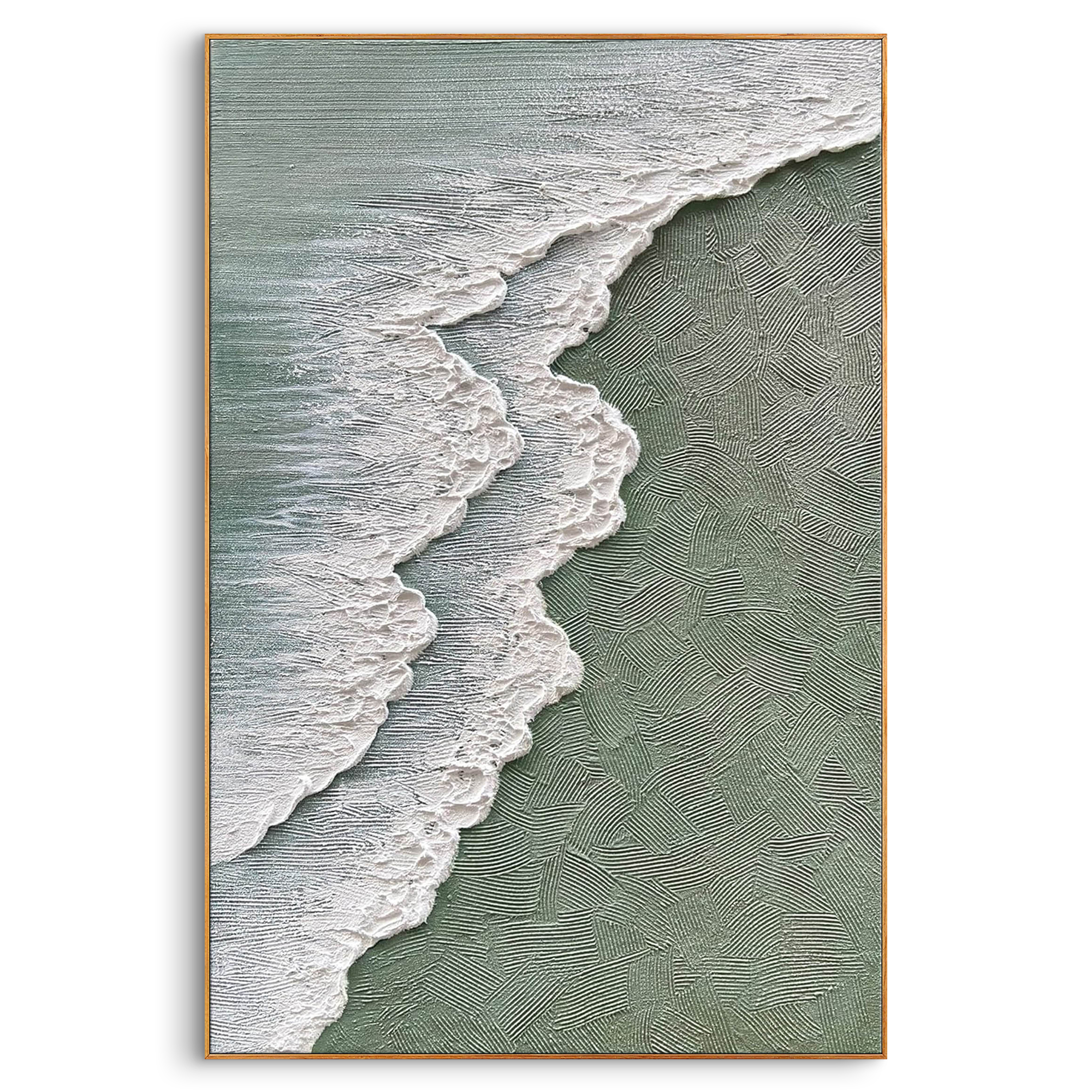Sage Shoreline|Plaster & Texture Art #PT 139