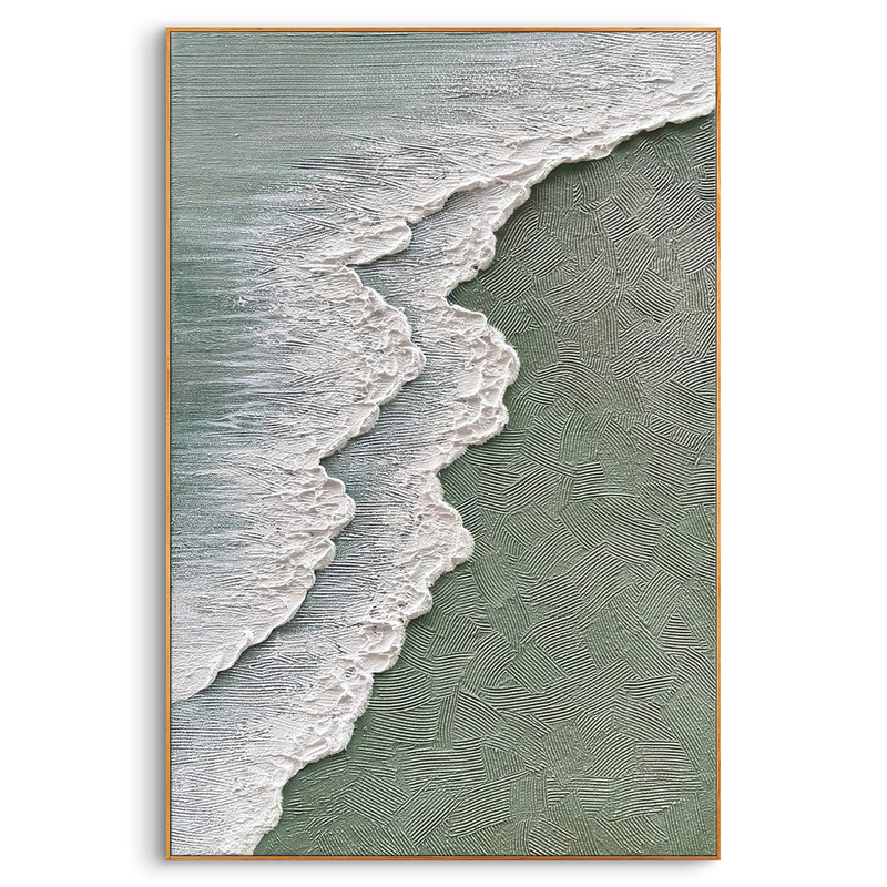 Sage Shoreline|Plaster & Texture Art #PT 139
