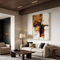 "Sand Textured Passage" is a 100% hand-painted abstract artwork created with professional oil and acrylic paints on high-quality canvas. Its beige & brown palette and visible textured strokes give every piece authentic handmade variation and tactile depth.