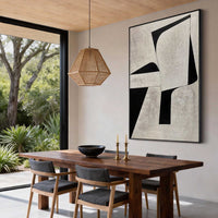 "Midnight Expressive Balance" is a 100% hand-painted abstract artwork created with professional oil and acrylic paints on high-quality canvas. Its black & white palette and visible textured strokes give every piece authentic handmade variation and tactile depth.