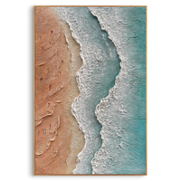 Golden Shoreline|Plaster & Texture Art #PT 127