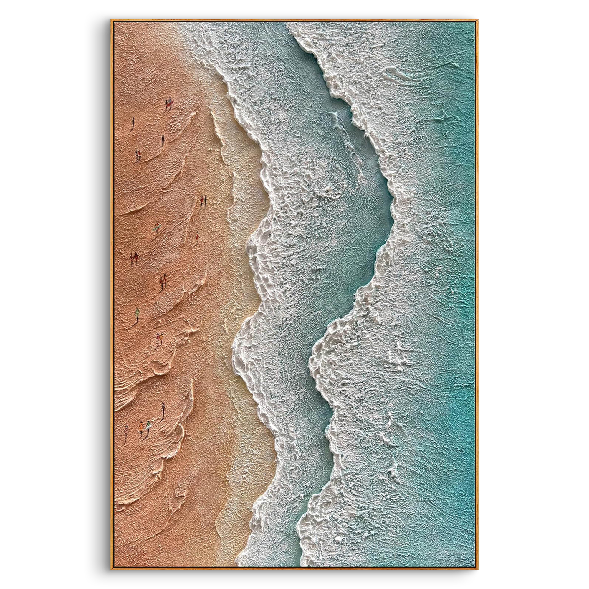 Golden Shoreline|Plaster & Texture Art #PT 127