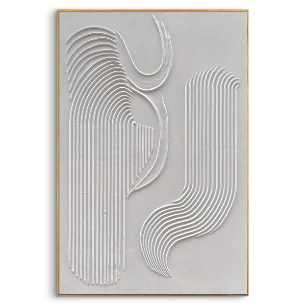 White Textured Abstract|Plaster & Texture Art #PT 079