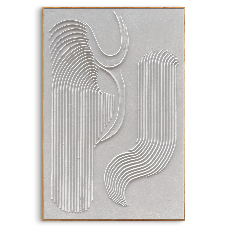 White Textured Abstract|Plaster & Texture Art #PT 079