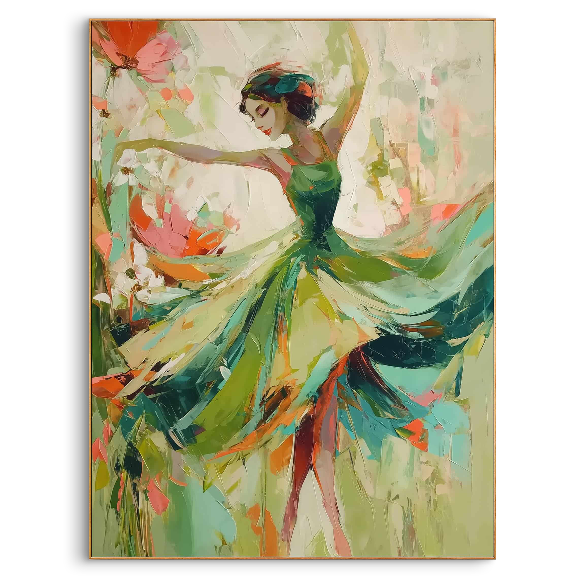 Emerald Waltz|People Canvas Art #PE461
