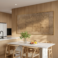 "Earthy Gilded Rhythm" – Expressive Sculptural Abstract Art | 3D Layered Bronze & Gold Canvas | Luxury Horizontal Wall Art #WS 251