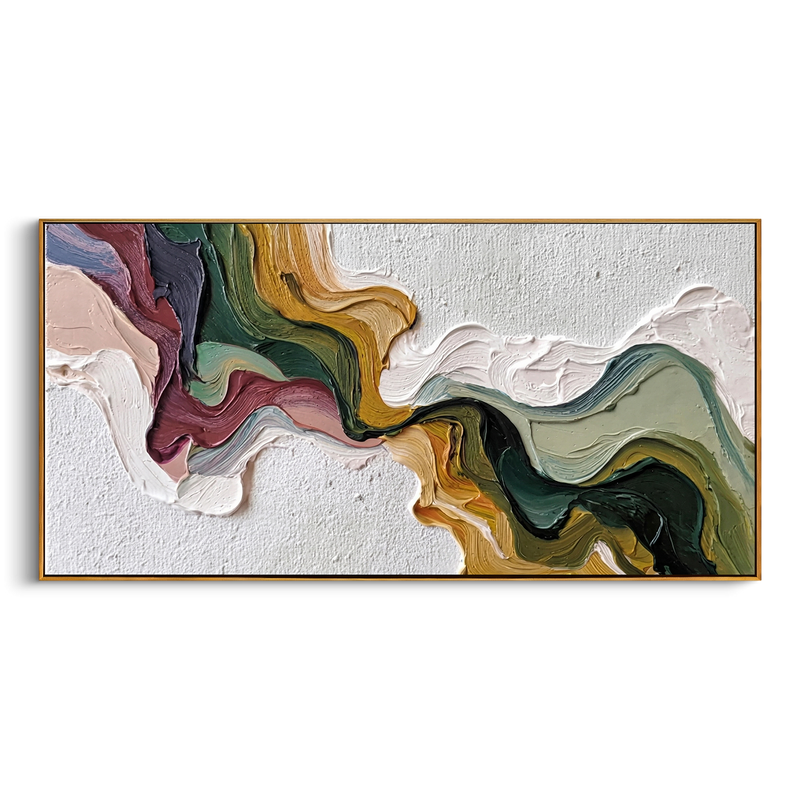 "Earth’s Melodic Flow" — 3D Plaster & Texture Art #PT548