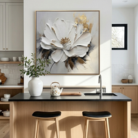 "Midnight Garden Veil" is a 100% hand-painted floral artwork created with professional oil and acrylic paints on high-quality canvas. Its black & gold palette and visible textured strokes give every piece authentic handmade variation and tactile depth.