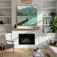 "Sand Mountain Passage" is a 100% hand-painted landscape painting created with professional oil and acrylic paints on high-quality canvas. Its beige & green palette and visible textured strokes give every piece authentic handmade variation and tactile depth.