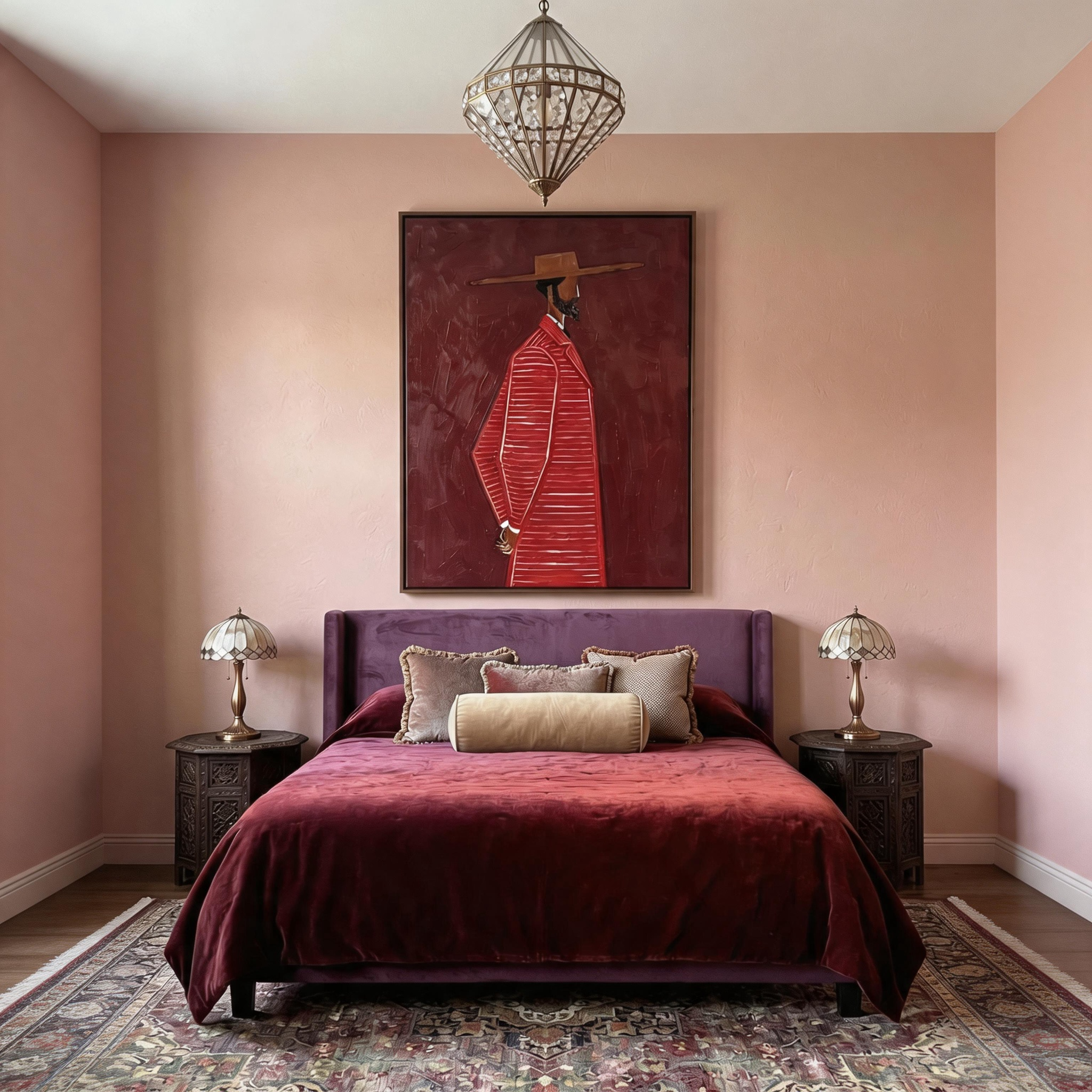 "URBAN HARMONY" – 3D Sculptural Heavy Impasto Modern Dandy | Avant-Garde Style Masculine Profile Wall Art #PE495