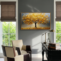"The Gilded Heritage" – Luxury 3D Sculptural Golden Tree | Heavy Impasto Wealth & Life Statement Wall Art #LC110