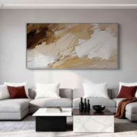 "Sand Expressive Balance" is a 100% hand-painted abstract artwork created with professional oil and acrylic paints on high-quality canvas. Its beige & brown palette and visible textured strokes give every piece authentic handmade variation and tactile depth.
