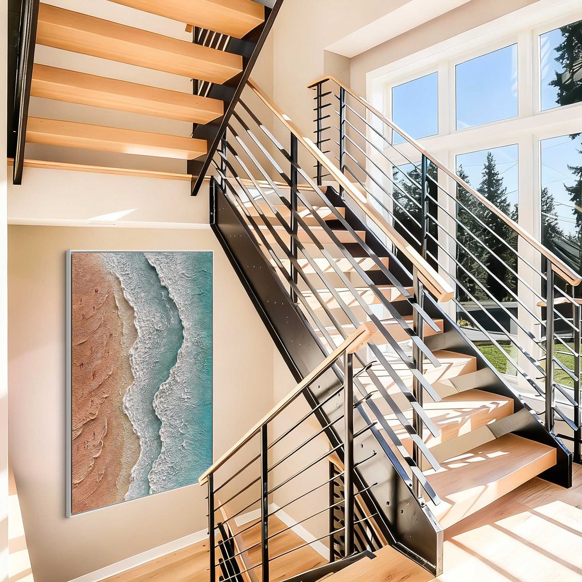 Golden Shoreline|Plaster & Texture Art #PT 127