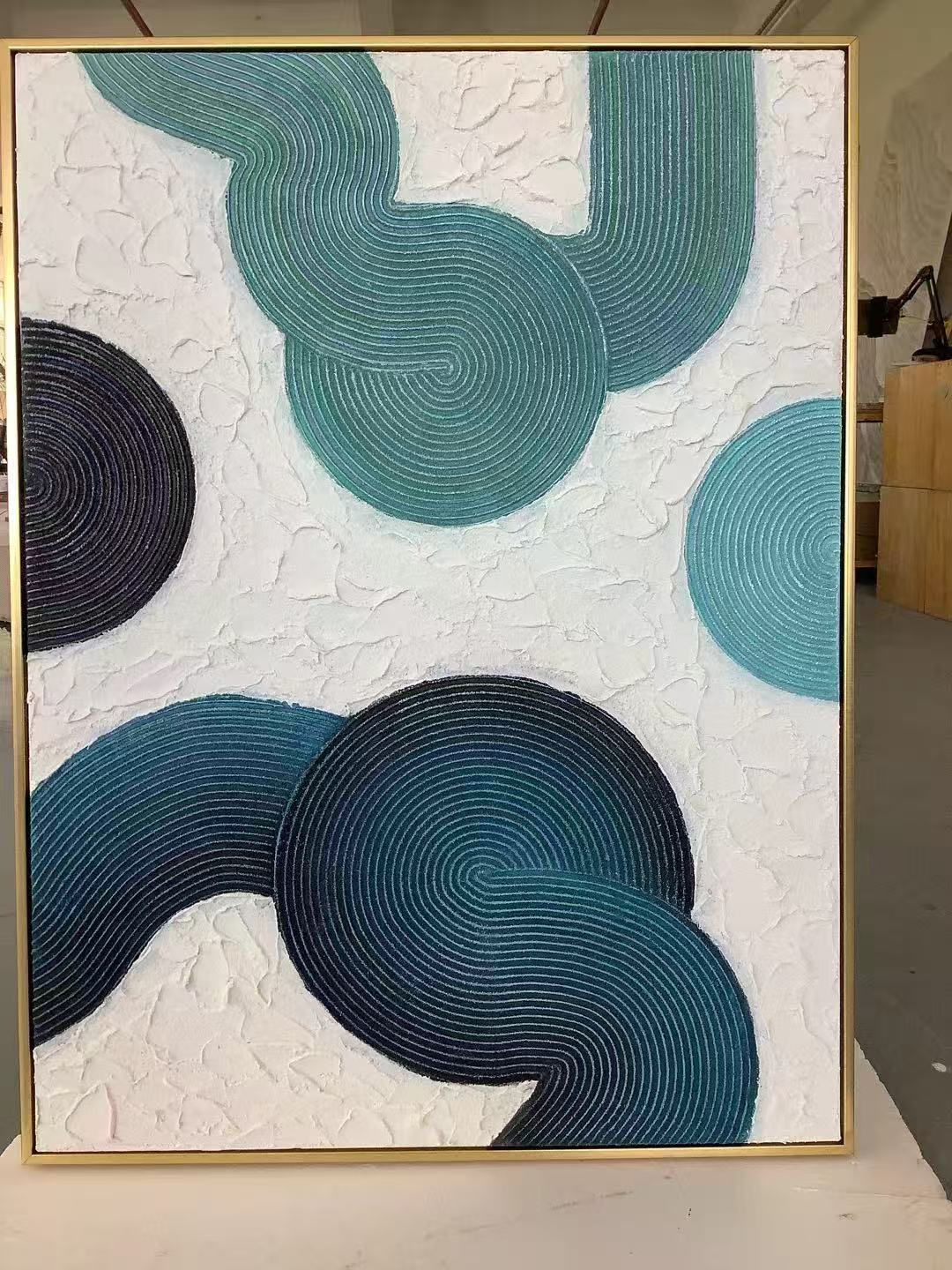 Blue Rhythm|Plaster & Texture Art #PT 126