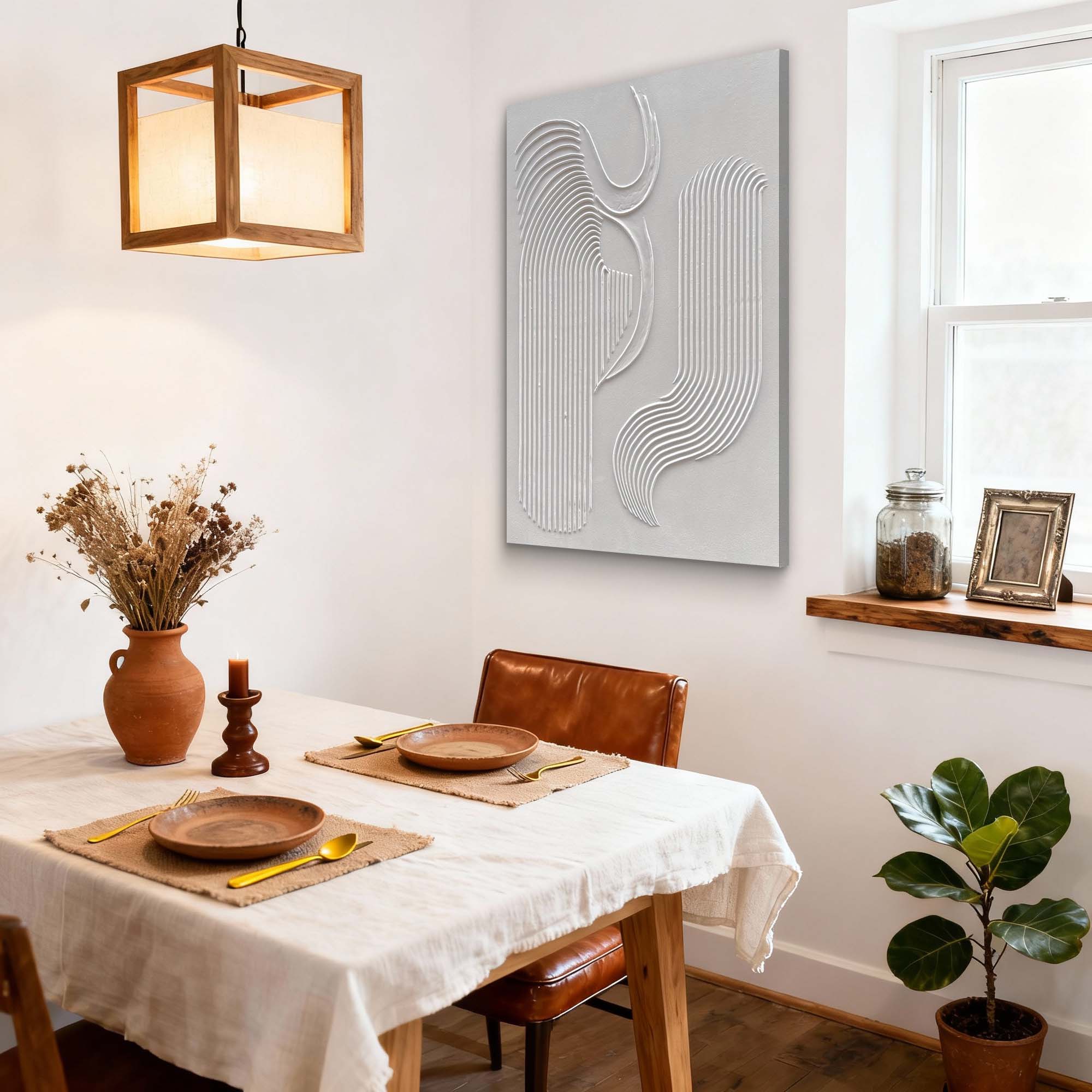 White Textured Abstract|Plaster & Texture Art #PT 079