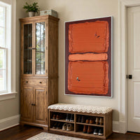 "Earthen Modern Reverie" is a 100% hand-painted abstract artwork created with professional oil and acrylic paints on high-quality canvas. Its brown & red palette and visible textured strokes give every piece authentic handmade variation and tactile depth.