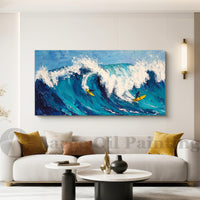 "Azure Quiet Harbor" is a 100% hand-painted seascape created with professional oil and acrylic paints on high-quality canvas. Its blue & white palette and visible textured strokes give every piece authentic handmade variation and tactile depth.