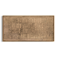 "Organic Vertical Textures" – Modern Heavy Impasto Abstract Art | 3D Taupe & Beige Palette Knife Painting | Luxury Horizontal Wall Art #WS 252