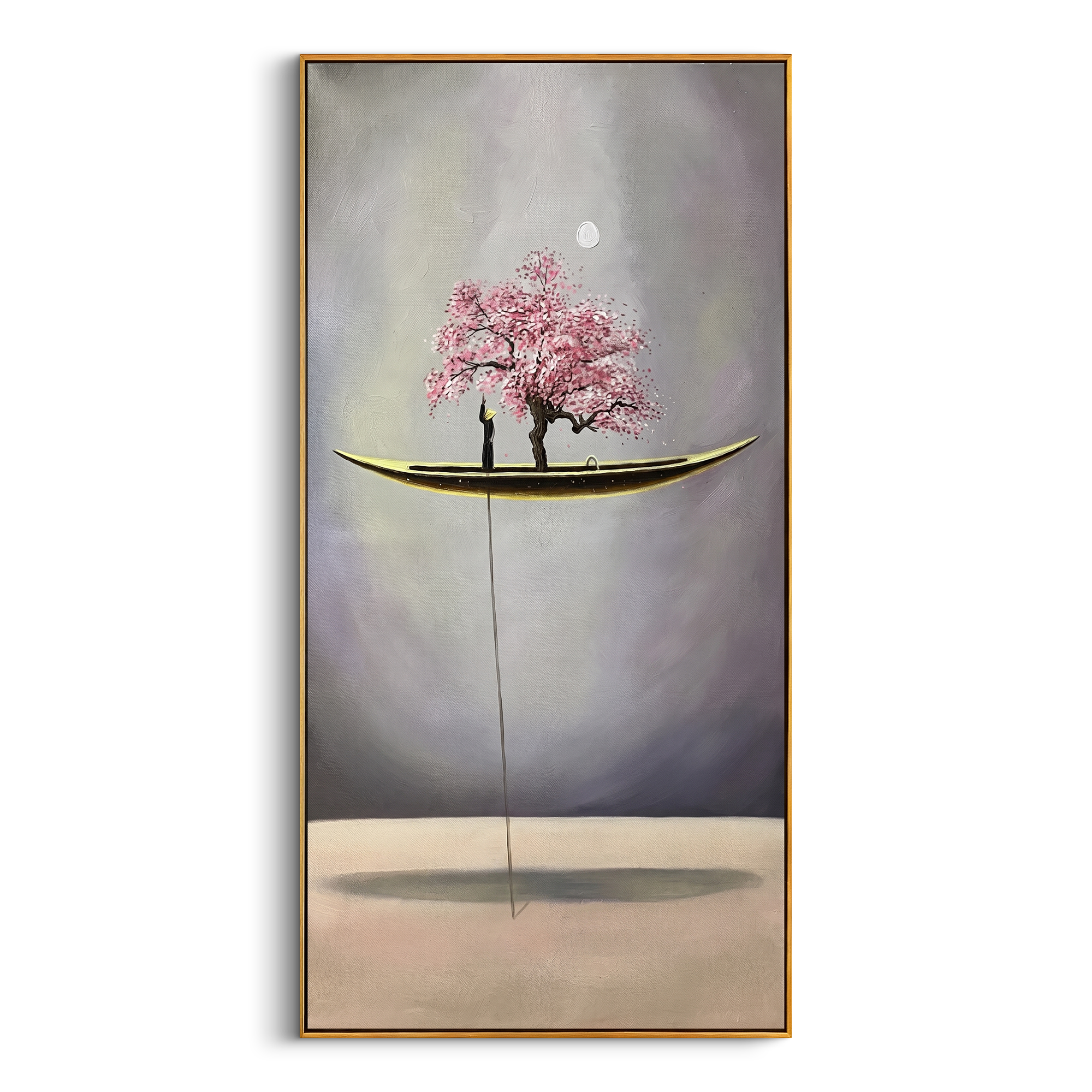 "AERIAL BLOOM" – 3D Sculptural Heavy Impasto Cherry Blossom | Modern Zen Style Healing Surreal Wall Art #AB941