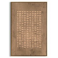"Structured Organic Texture" – Expressive Sculptural Abstract Art | 3D Layered Taupe & Cream Canvas | Luxury Vertical Wall Art #WS 255