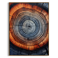 "ANCIENT RHYTHM" – 3D Sculptural Heavy Impasto Tree Ring | Modern Organic Style Healing Nature Wall Art #AB492