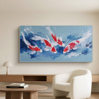 "Azure Majestic Form" is a 100% hand-painted animal-inspired artwork created with professional oil and acrylic paints on high-quality canvas. Its blue & red palette and visible textured strokes give every piece authentic handmade variation and tactile depth.