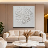 "Ivory Pure Form" is a 100% hand-painted minimalist abstract created with professional oil and acrylic paints on high-quality canvas. Its white palette and visible textured strokes give every piece authentic handmade variation and tactile depth.