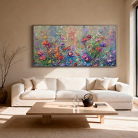 "Verdant Petal Bloom" is a 100% hand-painted floral artwork created with professional oil and acrylic paints on high-quality canvas. Its green & pink palette and visible textured strokes give every piece authentic handmade variation and tactile depth.