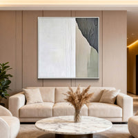 "Sand Gentle Divide" is a 100% hand-painted minimalist abstract created with professional oil and acrylic paints on high-quality canvas. Its beige & grey palette and visible textured strokes give every piece authentic handmade variation and tactile depth.